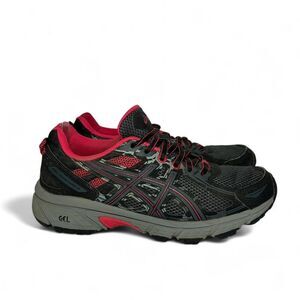 ASICS Gel-venture 6 athletic running shoes 6.5 black gray pink